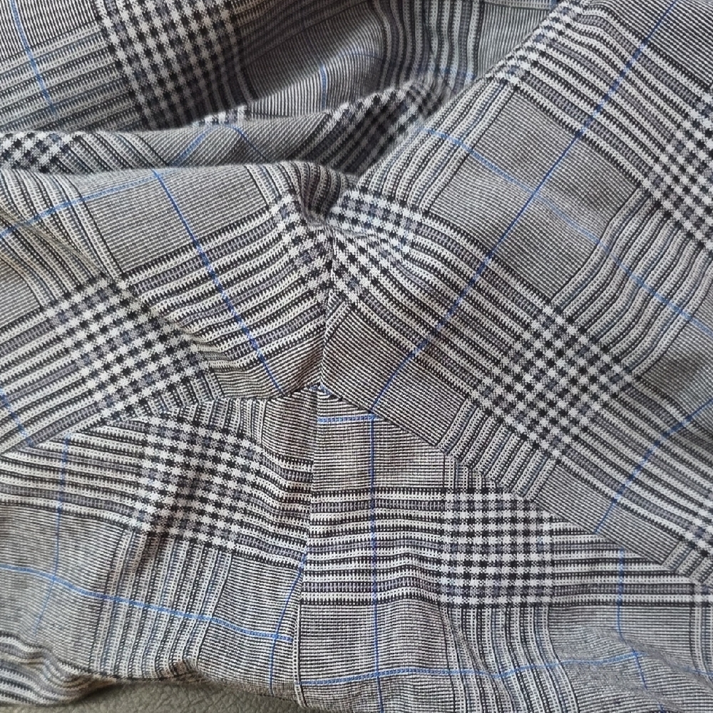 Lane Bryant Classic Plaid Women's Dress Pants - Blue Gray - Picture 3 of 8